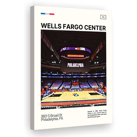 Wells Fargo Center Print, Philadelphia Stadium Canvas Art, Fan Gifts, Sport Art, Canvas Print Wall Art