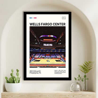 Wells Fargo Center Print, Philadelphia Stadium Art, Gifts for him, Sport Art, Framed Art Print Wall Decor