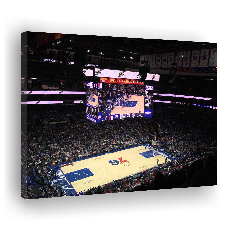 Wells Fargo Center, Stadium Canvas, Sport Art, Gift for him, Man Cave Decor, Art Print, Canvas Print Wall Art