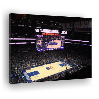 Wells Fargo Center, Stadium Canvas, Sport Art, Gift for him, Man Cave Decor, Art Print, Canvas Print Wall Art