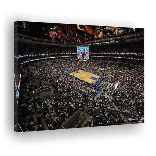 Wells Fargo Center, Stadium Canvas, Sport Art, Fan Gifts, Man Cave Decor, Art Print, Canvas Print Wall Art