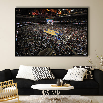 Wells Fargo Center, Stadium Canvas, Sport Art, Fan Gifts, Framed Canvas Print Wall Art, Floating Frame