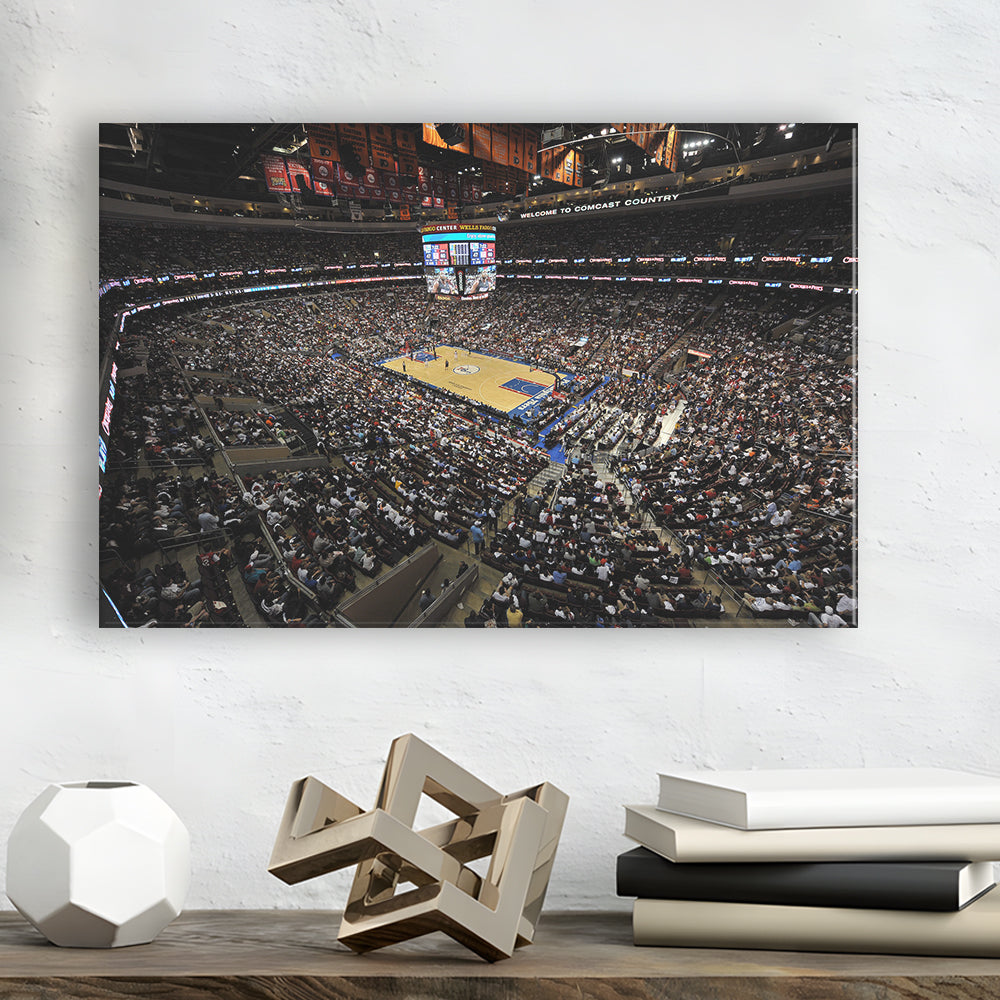 Wells Fargo Center, Stadium Canvas, Sport Art, Fan Gifts, Man Cave Decor, Art Print, Canvas Print Wall Art