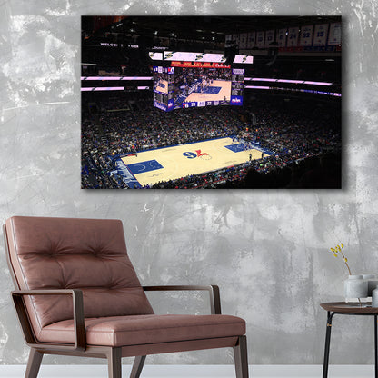 Wells Fargo Center, Stadium Canvas, Sport Art, Gift for him, Man Cave Decor, Art Print, Canvas Print Wall Art