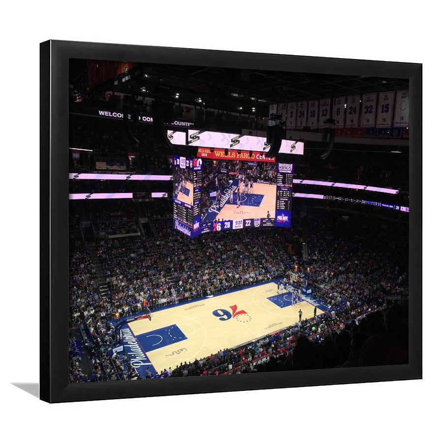 Wells Fargo Center, Stadium Canvas, Sport Art, Gift for him, Framed Art Print Wall Decor, Picture Framed