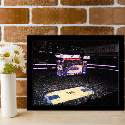 Wells Fargo Center, Stadium Canvas, Sport Art, Gift for him, Framed Art Print Wall Decor, Picture Framed
