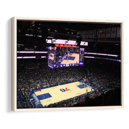 Wells Fargo Center, Stadium Canvas, Sport Art, Framed Canvas Print Wall Art, Floating Frame