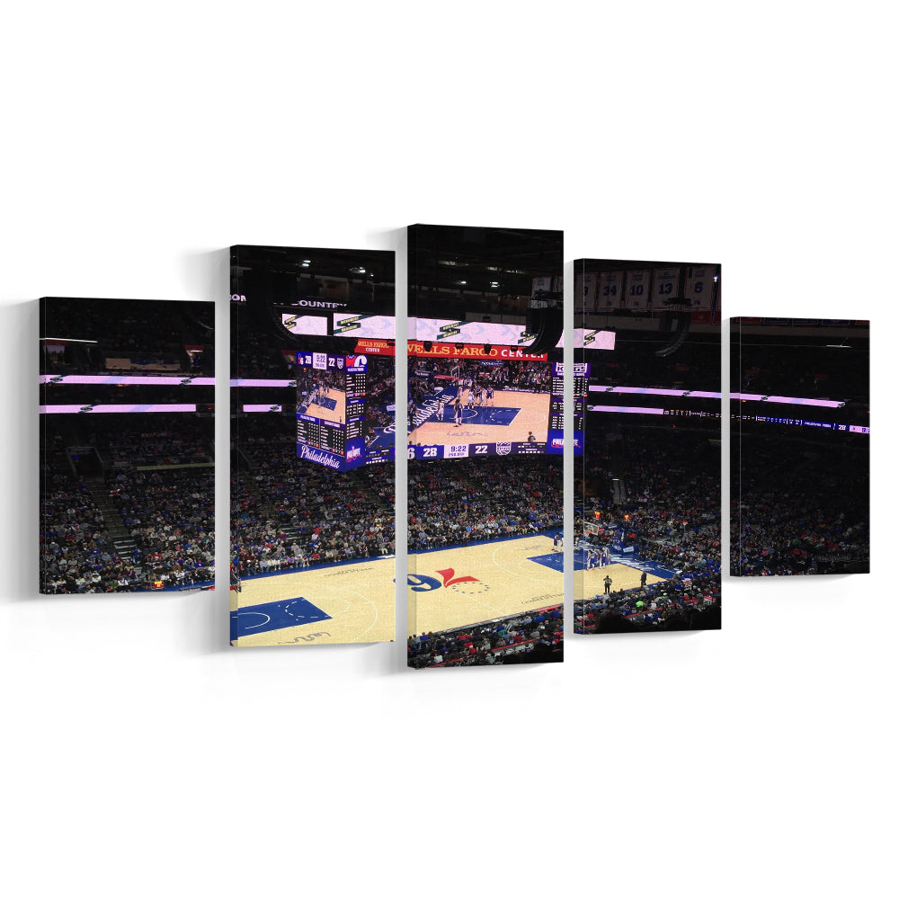 Wells Fargo Center, Stadium Canvas, Sport Art, Gift for him, 5 Panel, Large Canvas, Canvas Print Wall Art