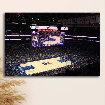 Wells Fargo Center, Stadium Canvas, Sport Art, Gift for him, Man Cave Decor, Art Print, Canvas Print Wall Art