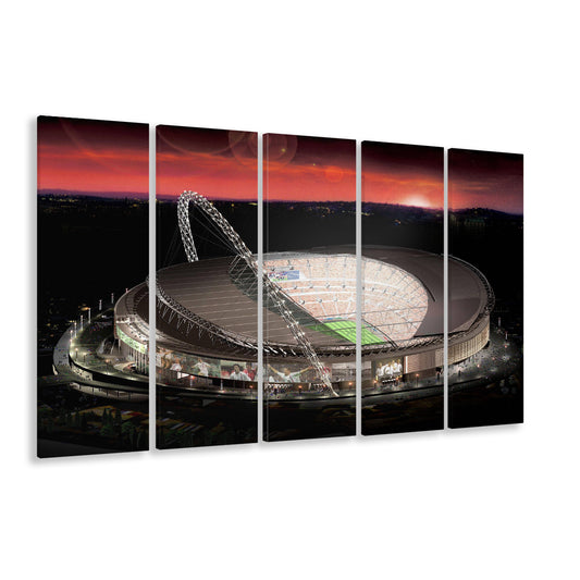Wembley Stadium, Stadium Canvas, Sport Art, 5 Panel B, Extra Large Canvas, Canvas Print Wall Art