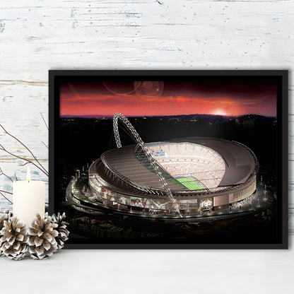 Wembley Stadium, Stadium Canvas, Sport Art, Framed Canvas Print Wall Art, Floating Frame