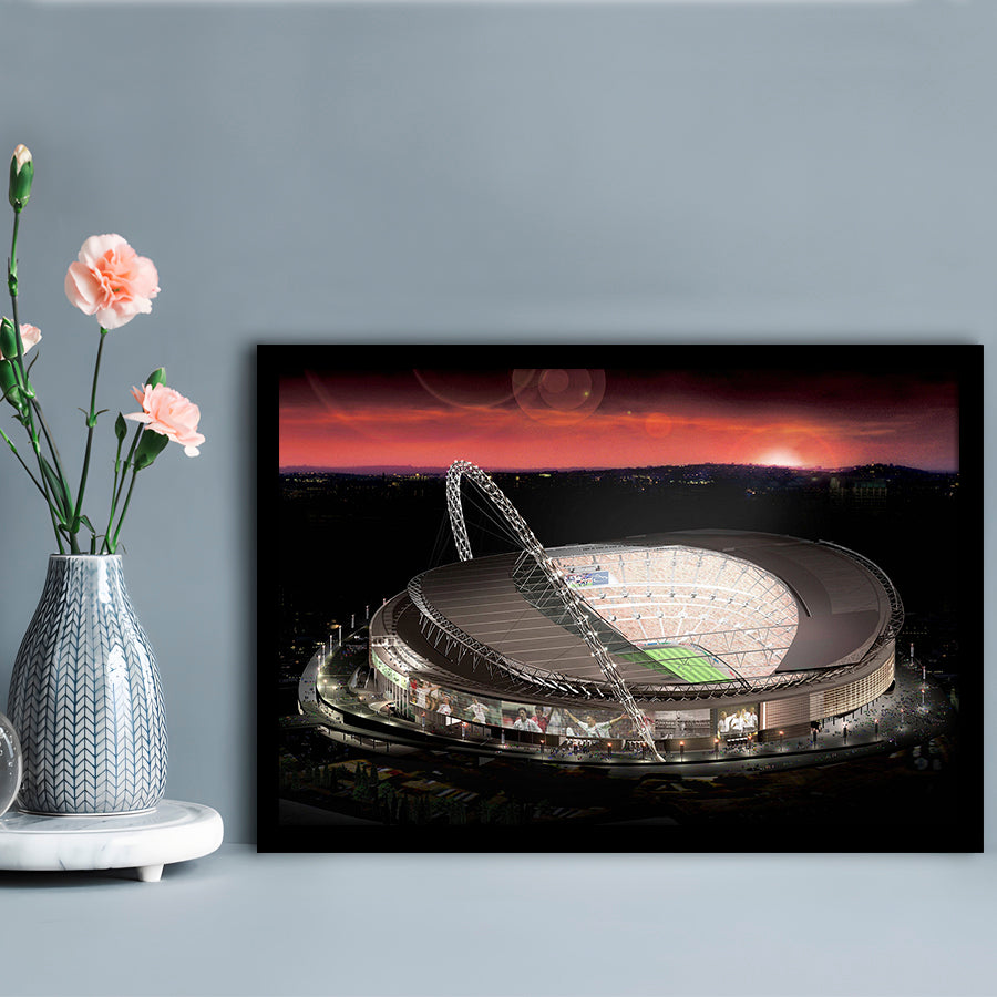 Wembley Stadium, Stadium Canvas, Sport Art, Gift for him, Framed Art Print Wall Decor, Picture Framed