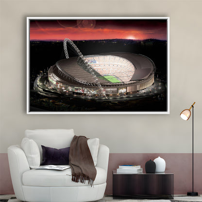 Wembley Stadium, Stadium Canvas, Sport Art, Framed Canvas Print Wall Art, Floating Frame