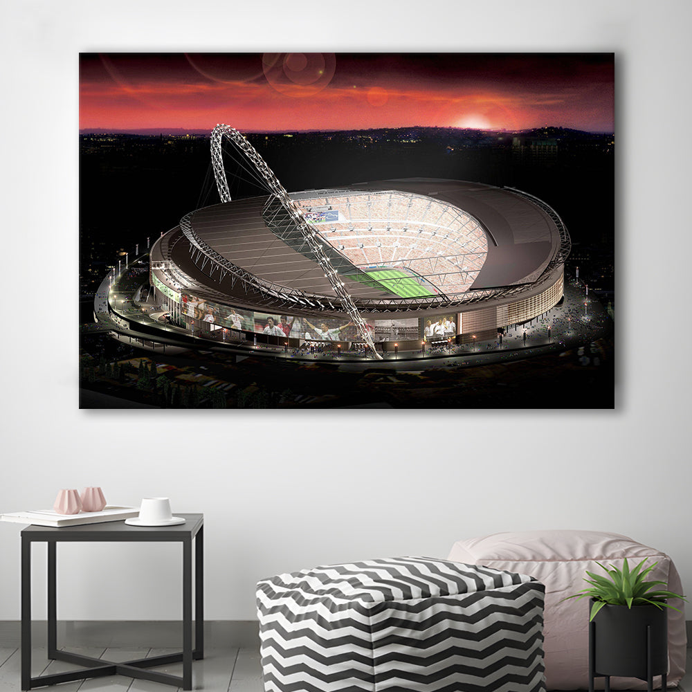 Wembley Stadium, Stadium Canvas, Sport Art, Gift for him, Man Cave Decor, Art Print, Canvas Print Wall Art