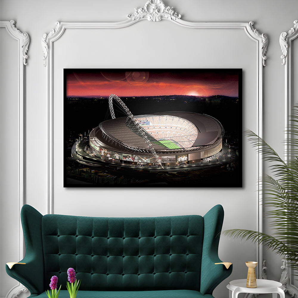 Wembley Stadium, Stadium Canvas, Sport Art, Gift for him, Framed Art Print Wall Decor, Picture Framed