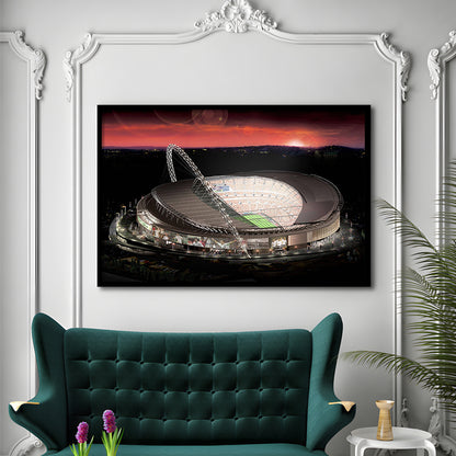 Wembley Stadium, Stadium Canvas, Sport Art, Gift for him, Framed Art Print Wall Decor, Picture Framed