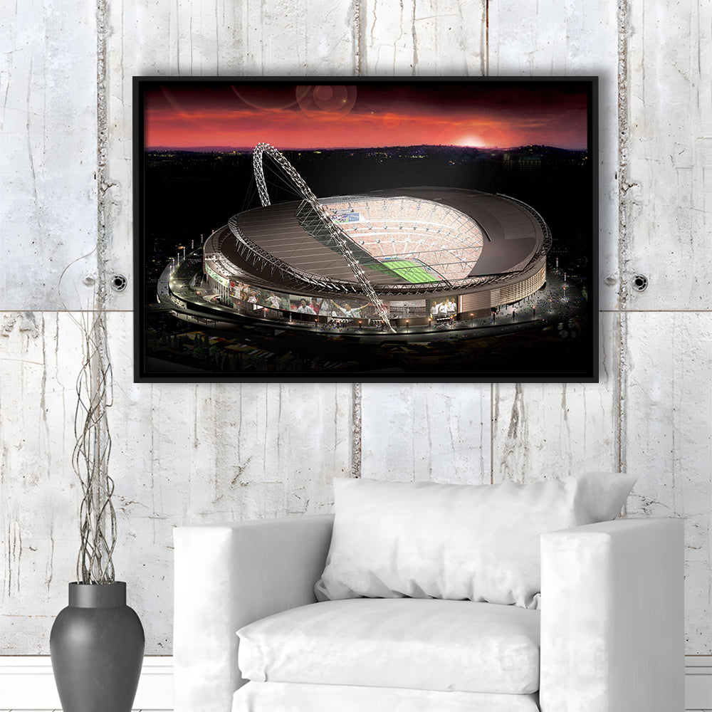Wembley Stadium, Stadium Canvas, Sport Art, Framed Canvas Print Wall Art, Floating Frame