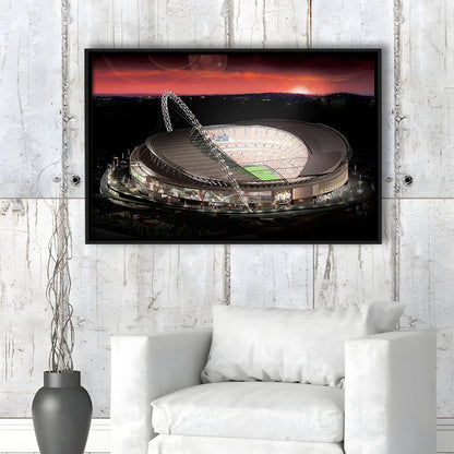 Wembley Stadium, Stadium Canvas, Sport Art, Framed Canvas Print Wall Art, Floating Frame