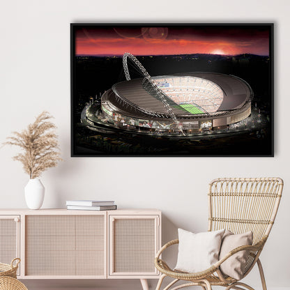 Wembley Stadium, Stadium Canvas, Sport Art, Framed Canvas Print Wall Art, Floating Frame