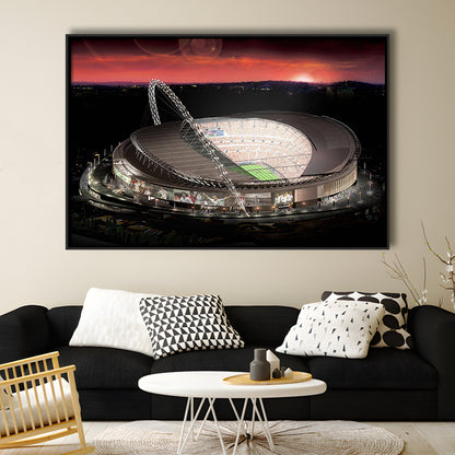 Wembley Stadium, Stadium Canvas, Sport Art, Framed Canvas Print Wall Art, Floating Frame