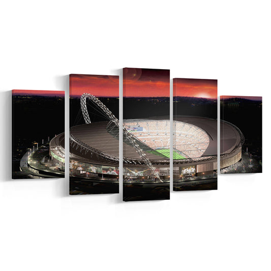 Wembley Stadium, Stadium Canvas, Sport Art, Gift for him, 5 Panel, Large Canvas, Canvas Print Wall Art