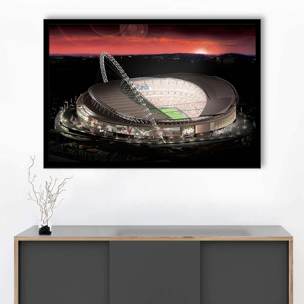 Wembley Stadium, Stadium Canvas, Sport Art, Gift for him, Framed Art Print Wall Decor, Picture Framed