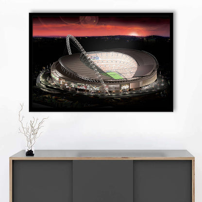 Wembley Stadium, Stadium Canvas, Sport Art, Gift for him, Framed Art Print Wall Decor, Picture Framed