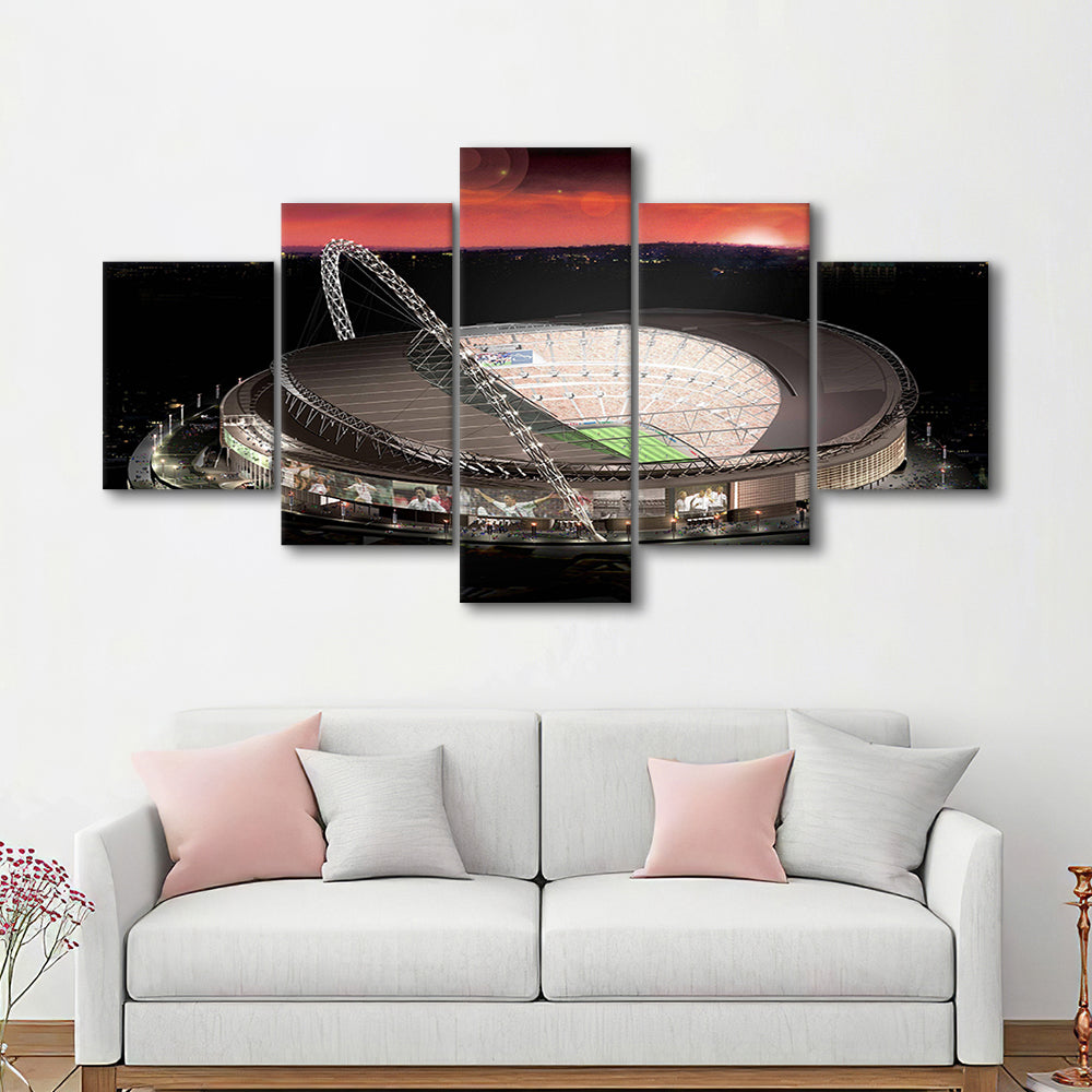 Wembley Stadium, Stadium Canvas, Sport Art, Gift for him, 5 Panel, Large Canvas, Canvas Print Wall Art
