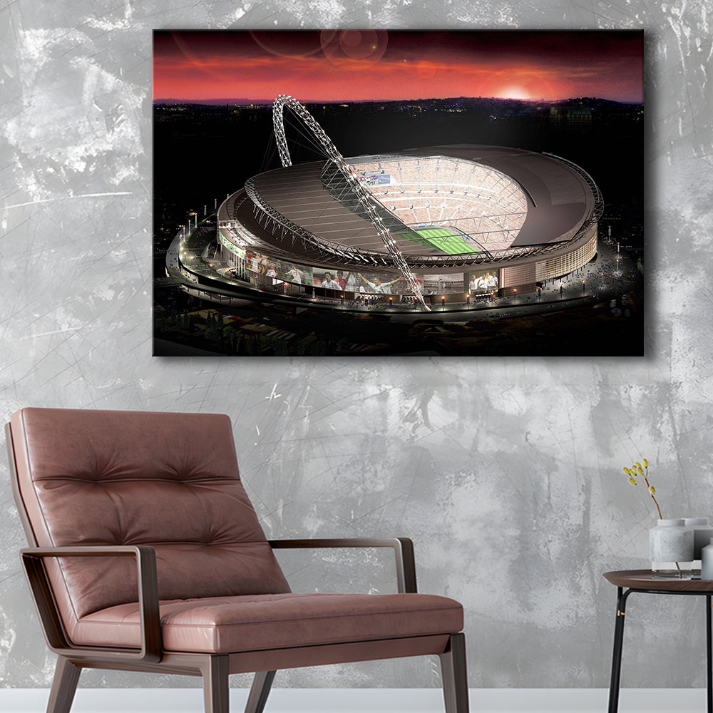 Wembley Stadium, Stadium Canvas, Sport Art, Gift for him, Man Cave Decor, Art Print, Canvas Print Wall Art