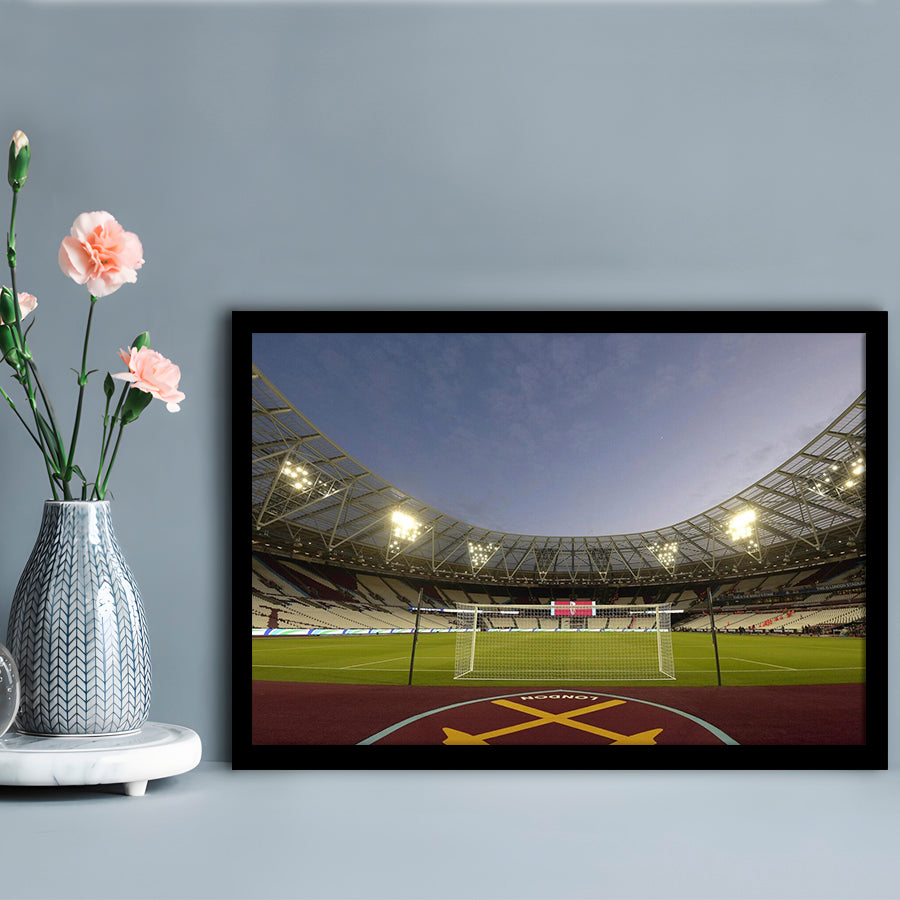 West Ham London Stadium, Stadium Canvas, Sport Art, Gift for him, Framed Art Print Wall Decor, Picture Framed