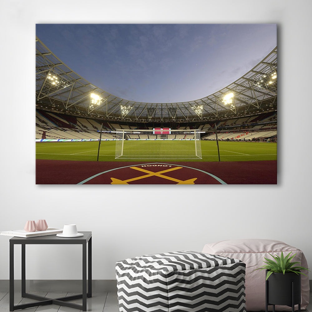 West Ham London Stadium, Stadium Canvas, Sport Art, Gift for him, Man Cave Decor, Art Print, Canvas Print Wall Art