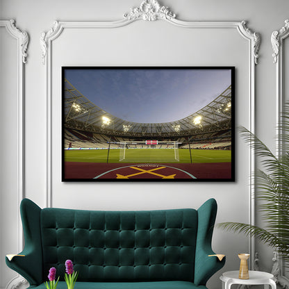 West Ham London Stadium, Stadium Canvas, Sport Art, Gift for him, Framed Art Print Wall Decor, Picture Framed
