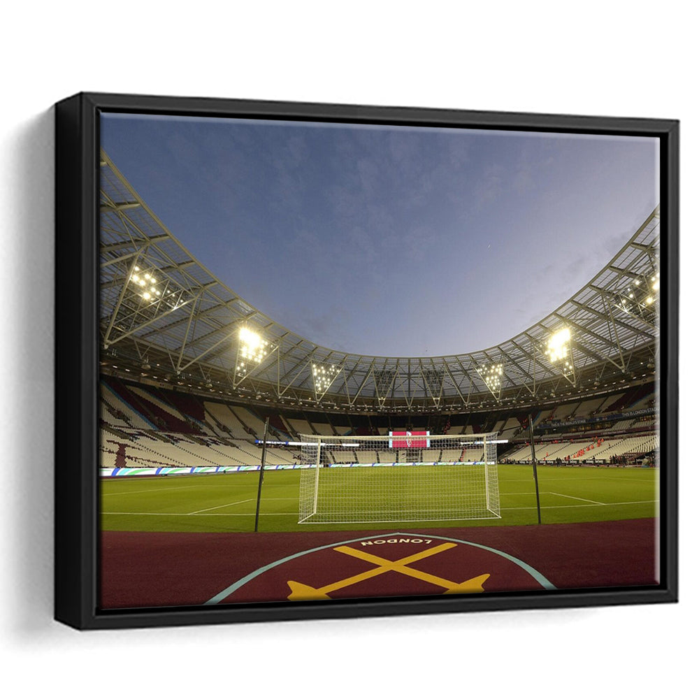 West Ham London Stadium, Stadium Canvas, Sport Art, Framed Canvas Print Wall Art, Floating Frame