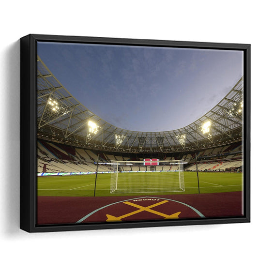 West Ham London Stadium, Stadium Canvas, Sport Art, Framed Canvas Print Wall Art, Floating Frame
