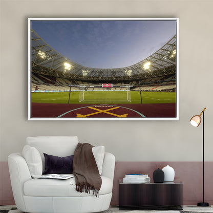West Ham London Stadium, Stadium Canvas, Sport Art, Framed Canvas Print Wall Art, Floating Frame