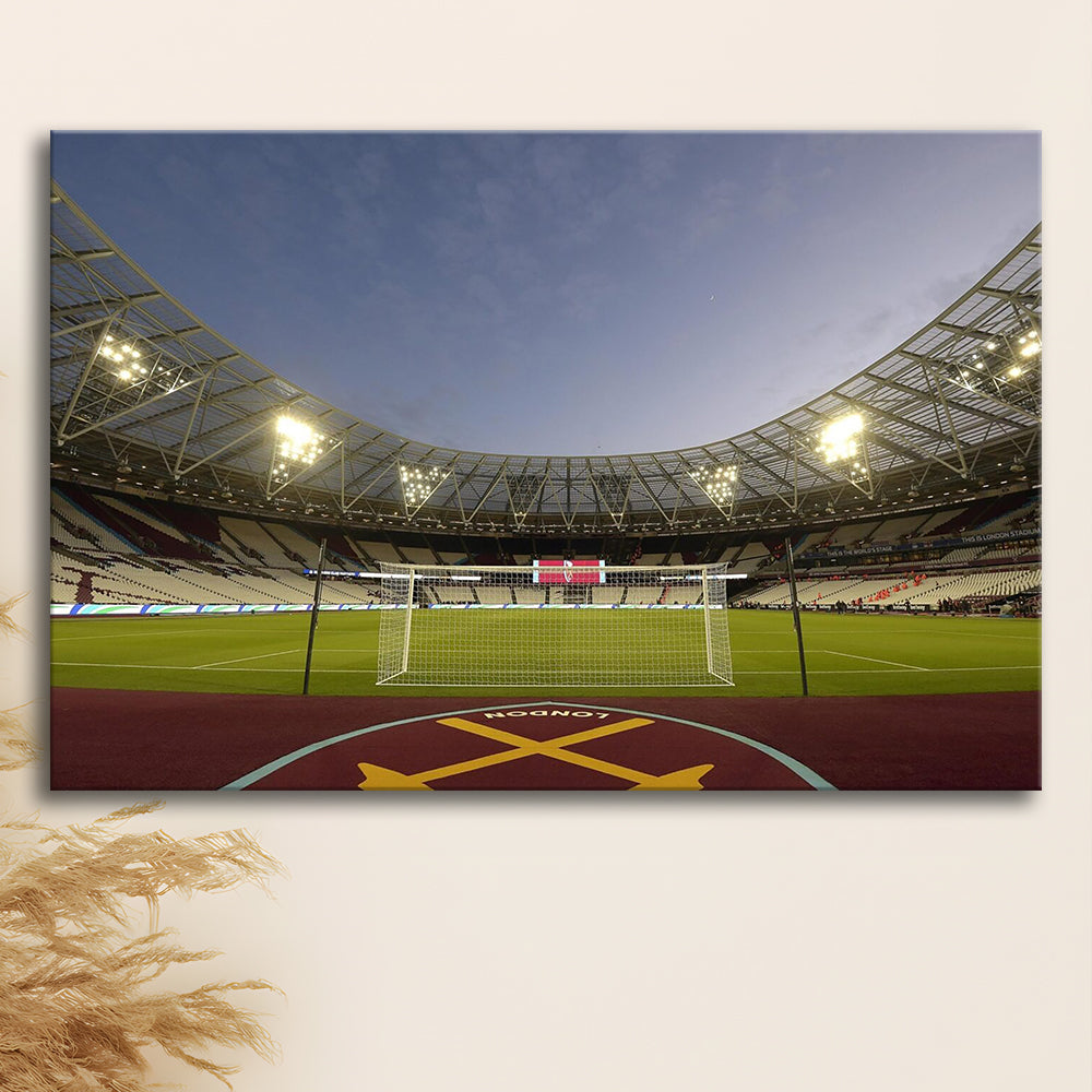 West Ham London Stadium, Stadium Canvas, Sport Art, Gift for him, Man Cave Decor, Art Print, Canvas Print Wall Art
