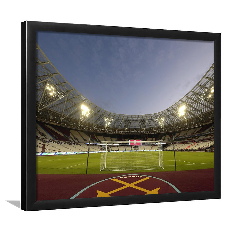 West Ham London Stadium, Stadium Canvas, Sport Art, Gift for him, Framed Art Print Wall Decor, Picture Framed