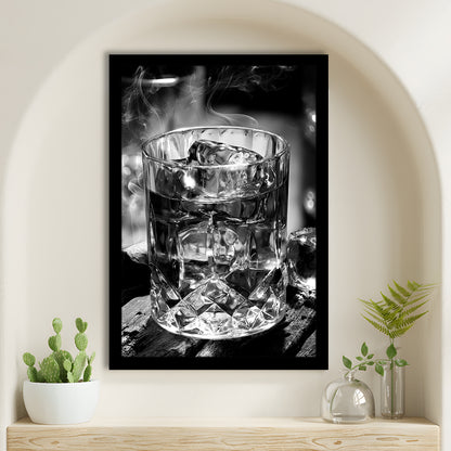 Whisky, Bar Cart Print, Black and White, Alcohol Wall Art, Pub Decor, Dining Room Prints, Framed Art Print Wall Decor