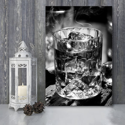 Whisky, Bar Cart Print, Black and White, Alcohol Wall Art, Dining Room Prints, Canvas Print Wall Art