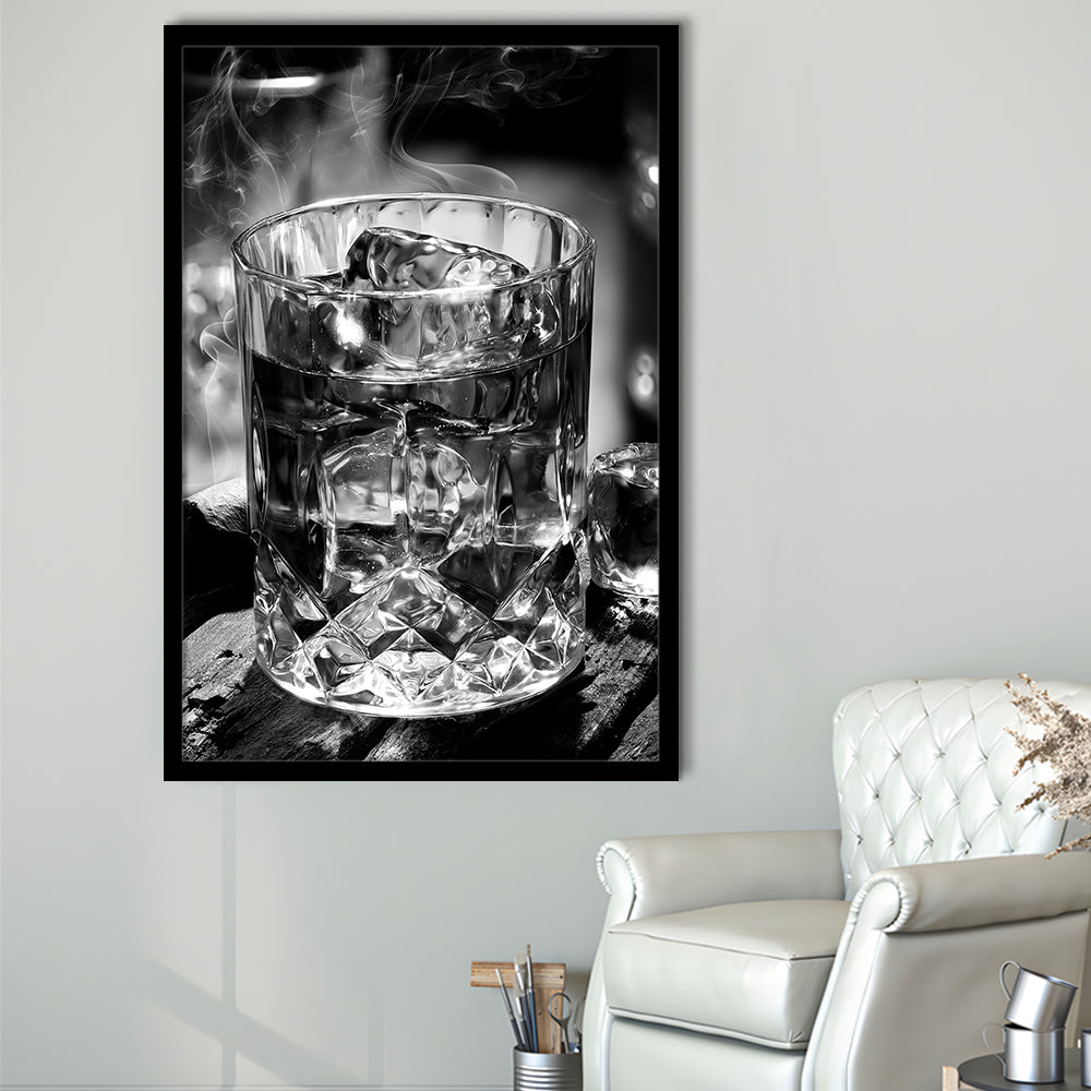Whisky, Bar Cart Print, Black and White, Alcohol Wall Art, Pub Decor, Dining Room Prints, Framed Art Print Wall Decor