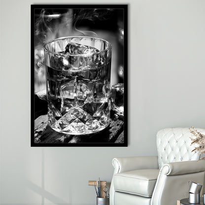 Whisky, Bar Cart Print, Black and White, Alcohol Wall Art, Pub Decor, Dining Room Prints, Framed Art Print Wall Decor