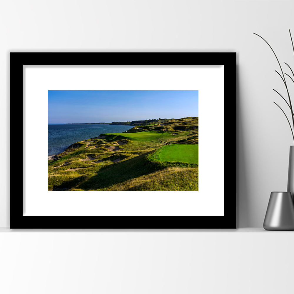 Whistling Straits Golf Resort, Straits Course Hole 03, Kohler, Wisconsin, Goft Art Print, Framed Art Print White Border