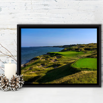 Whistling Straits Golf Resort, Straits Course Hole 03, Kohler, Wisconsin, Framed Canvas Print Wall Art