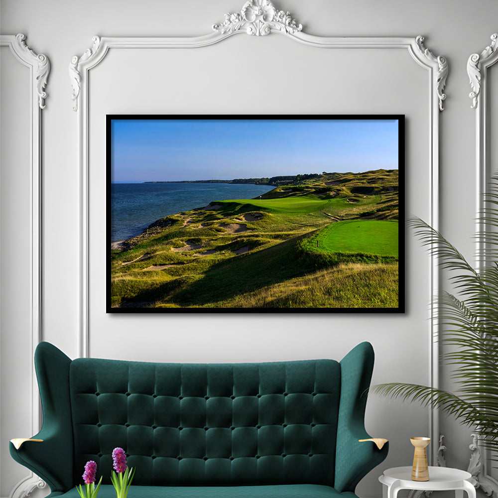 Whistling Straits Golf Resort, Straits Course Hole 03, Kohler, Wisconsin, Framed Art Print Wall Decor, Picture Framed