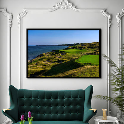 Whistling Straits Golf Resort, Straits Course Hole 03, Kohler, Wisconsin, Framed Art Print Wall Decor, Picture Framed