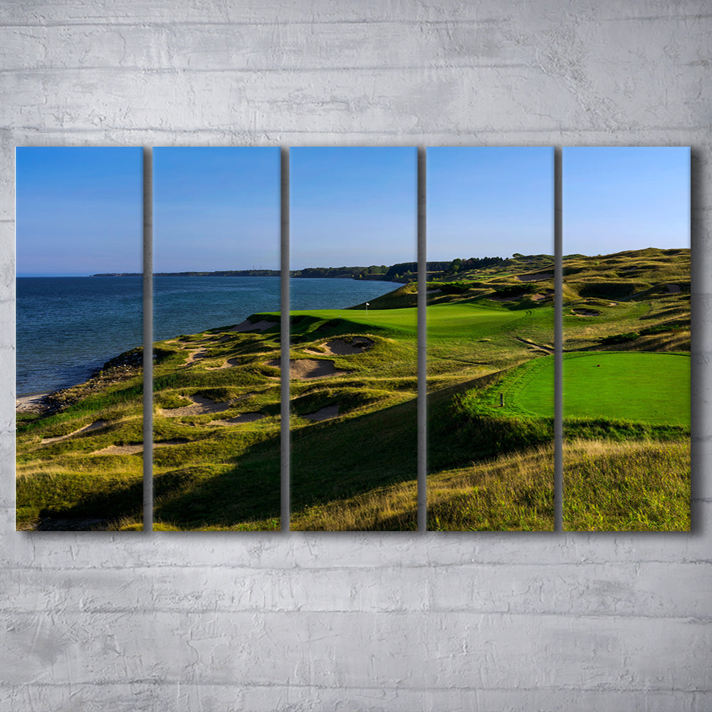 Whistling Straits Golf Resort, Straits Course Hole 03, Kohler, Wisconsin, Extra Large Canvas Print Wall Art