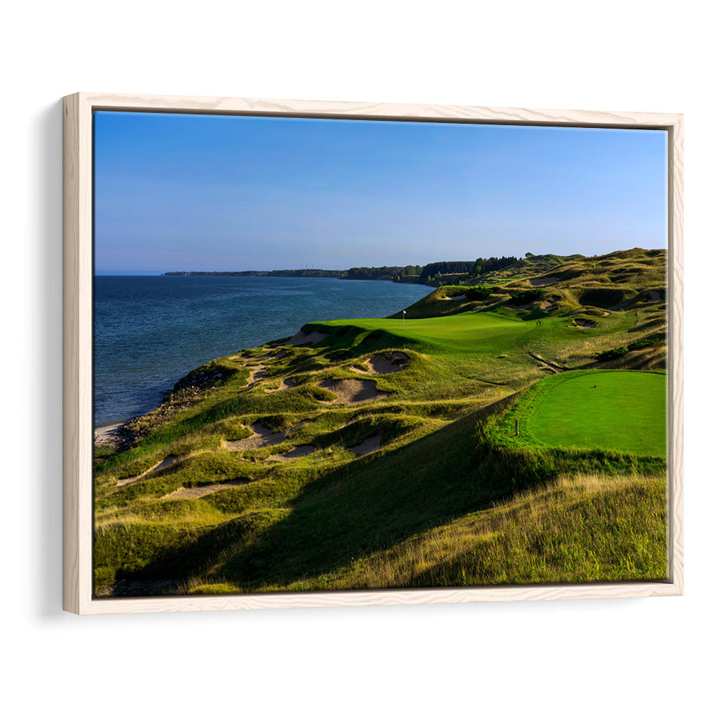 Whistling Straits Golf Resort, Straits Course Hole 03, Kohler, Wisconsin, Framed Canvas Print Wall Art
