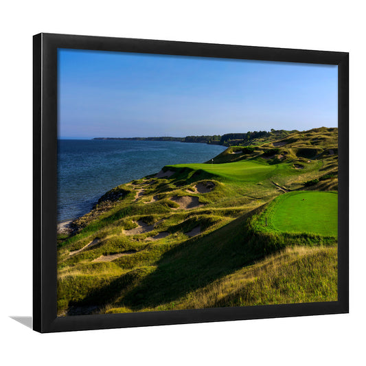 Whistling Straits Golf Resort, Straits Course Hole 03, Kohler, Wisconsin, Framed Art Print Wall Decor, Picture Framed