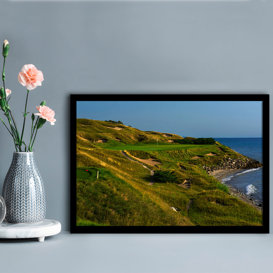 Whistling Straits Golf Resort, Straits Course Hole 07, Kohler, Wisconsin, Framed Art Print Wall Decor, Picture Framed