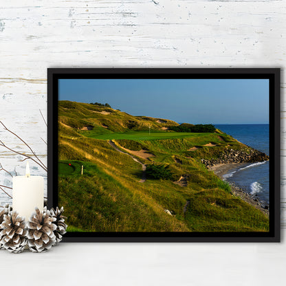 Whistling Straits Golf Resort, Straits Course Hole 07, Kohler, Wisconsin, Framed Canvas Print Wall Art